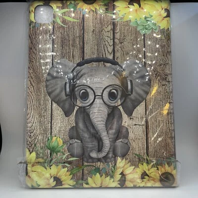 iPad PRO 12.9" (2020 & 2021 model) sunflower and elephant ipad case - Image 1 of 2