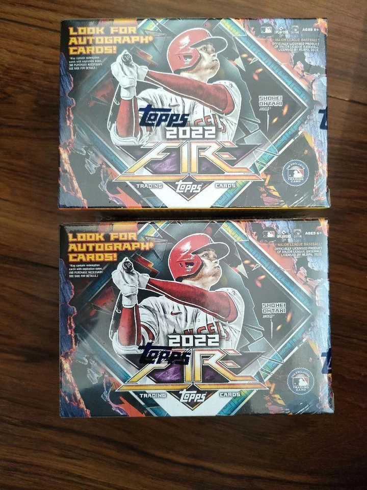 MLB 2022 TOPPS FIRE BASEBALL BLASTER2box Shohei Ohtani Ichiro Trading cards - Image 1 of 1