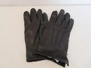 NEW J.CREW MENS CASHEMERE-LINED LEATHER GLOVES, 05828, SIZE S, BLACK, $98 - Picture 1 of 4