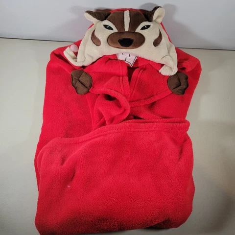 Wisconsin Badgers Hooded Blanket - Red - Size 35" x 47" Comfy Critters Cover
