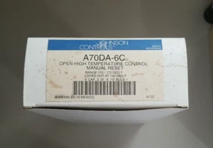JOHNSON CONTROLS A70DA-6C Open High Temperature Control Manual Reset - Picture 1 of 5