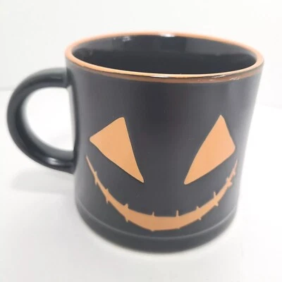 Global Halloween кофейная кружка черный оранжевый Jack O фонарь тыквы керамика - Изображение 1 из 4