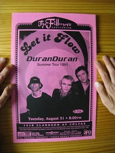 Duran Poster Concert Let It Flow The Fillmore 1999 - Picture 1 of 1