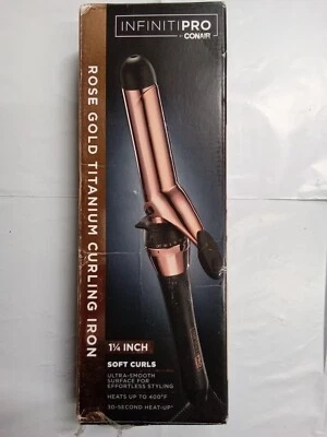 Conair InfinityPro Rose Gold Titanium Curling Iron 1 1/4 - Image 1 of 4