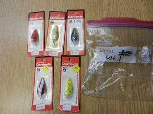 Lot 5 Vintage Daredevle Fishing Lures Variety NIP- Unused #1 - Picture 1 of 3