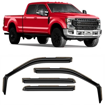 Parasoles de lluvia protectores de viento para Ford F-250-550 SuperCrew 2017-2022 Foto 1 de 4