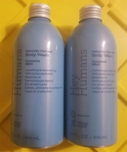 Hey Humans Body Wash - Coconut Mint - 14fl oz - Pack of 2 - New - Free Shipping! - Picture 1 of 4