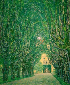 Gustav Klimt Avenue to Schloss Kammer Giclee Canvas Print 8x10 Landscape Art - Picture 1 of 2