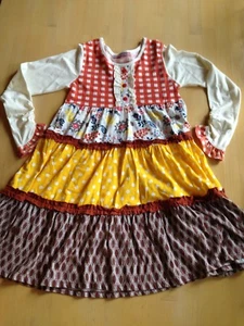 Jelly The Pug Dress Size 10, Brown Yellow Red 9069 - Picture 1 of 6