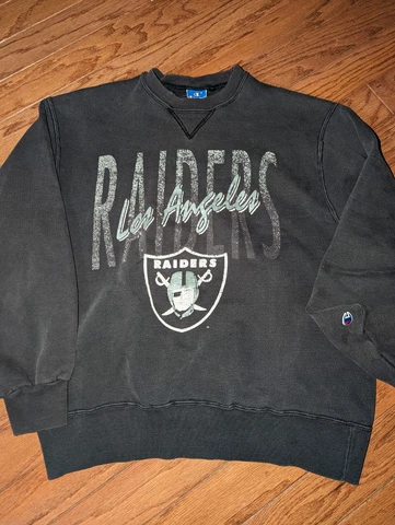 VTG Los Angeles Raiders Sweatshirt Mens XL Champion NFL Sweater Crewneck LA 80s Cover