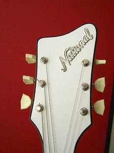 NATIONAL GUITAR VINTAGE REPLACEMENT HEADSTOCK LOGO - Picture 1 of 12