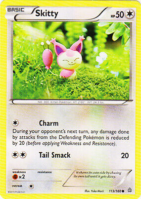Pokemon 1x Skitty - 113/160 - Common Llghtly Played Primal Clash