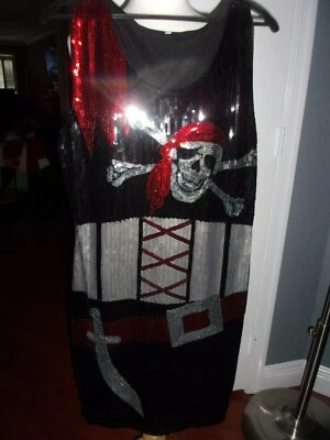SEQUIN Women's PIRATE DRESS Halloween COSTUME SIZE MEDIUM - Image 1 of 2