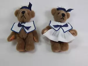 World of Miniature Bears By Theresa Yang 1,75" Bear Halsey & Hilary #690-SET - Bild 1 von 7