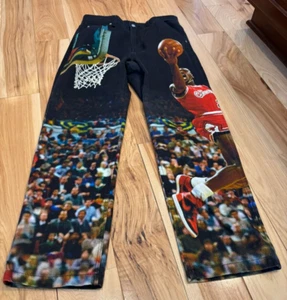 Nike Air Jordan Men's Printed Twill Pants Black HF0045 010 Men's Size 30 - Picture 1 of 5