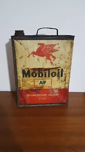 LATTA LATTINA VINTAGE MOBILOIL A F SOCONY VACUUM ITALIANA - VUOTA - Imagen 1 de 6