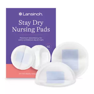Lansinoh Stay Dry Disposable Nursing Pads for Breastfeeding, 60 Count - Picture 1 of 6