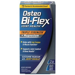 Osteo Bi Flex Triple Strength Joint Health Supplement 80 Count with Magnesium - Picture 1 of 6