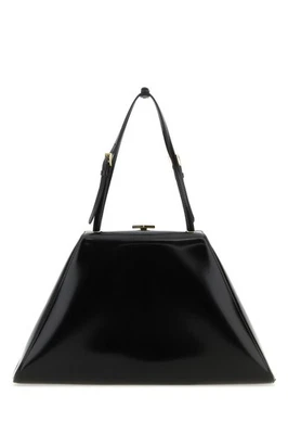 PRADA Shape Black Shiny Leather Tote Bag New - Image 1 of 4