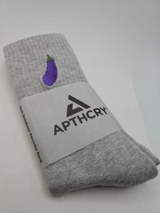 APTHCRY Unisex Adults Long Dong Eggplant Limited Ed Crew Socks One Size  - Picture 1 of 2
