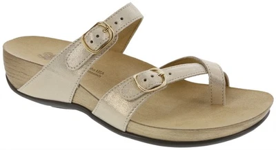 SAS Women's Shoes Shelly Sandal Soft Gold 6.5 Wide Brand New In Box Save - Image 1 of 4