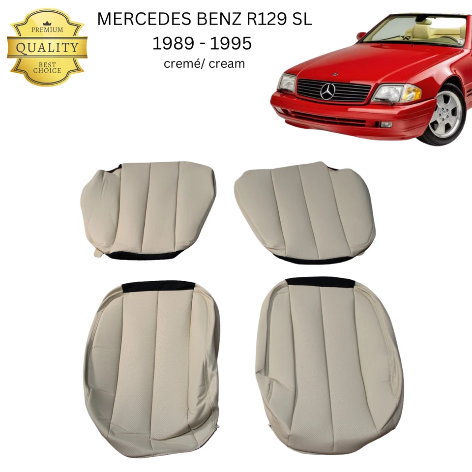 Mercedes-Benz R129 SL Seat Covers Set 1989 - 1995 Beige / Cream - Image 1 of 1
