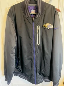Baltimore Ravens NFL Bomber Jacket NIKE ~2XL - Picture 1 of 12