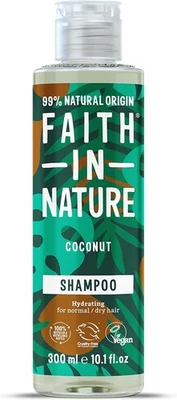 Faith in Nature 300ml Natural Coconut Shampoo Hydrating Vegan Cruelty Free - Image 1 of 4
