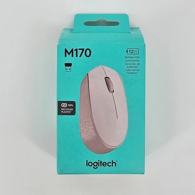 Logitech M170 Wireless Mouse - PC, Mac, Laptop - Rose Pink - Image 1 of 3