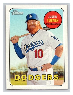 2018 Topps Heritage #312 Justin Turner - Image 1 of 2