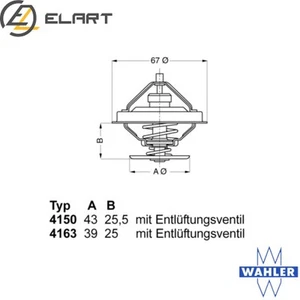 THERMOSTAT COOLANT 4150.83D50 FOR D2866KF/2866UM/2866KOH/373/2866UH 12.0L 6cyl - Picture 1 of 8