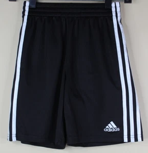Adidas Boys Athletic Black with White Stripes Shorts Size M (10/12) - Picture 1 of 4