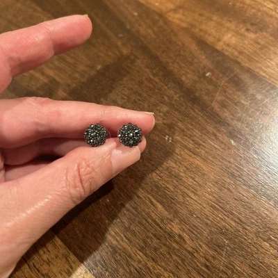 David Yurman Hematine Osetra Stud Earrings Black - Image 1 of 4