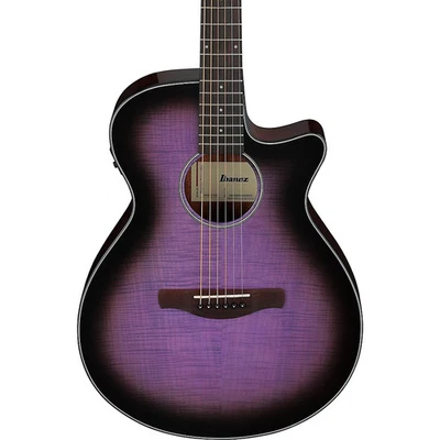 Ibanez AEG70 Flamed Maple Top Grand Concert A/E Guitar Transparent Vilet Sunbrst - Image 1 of 4