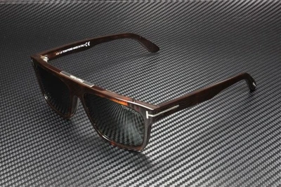 Óculos de Sol Masculino Tom Ford Cecilio-02 FT0628 52N Verde Havana Escuro Brilhante 57 mm - Imagem 1 de 4