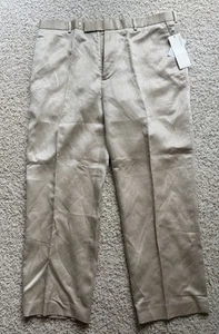 Men’s Perry Ellis Tan Linen Blend Dress Pants Size 38x30 NWT - Picture 1 of 4