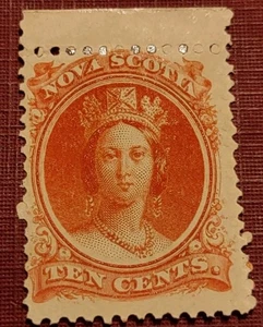 Nova Scotia Sc#12Scarlet ,Ten cts Mint.HOG (2407-1) - Picture 1 of 3