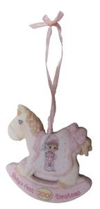 Precious Moments 2001 Baby Girls First Christmas Ornament Rocking Horse - Picture 1 of 2