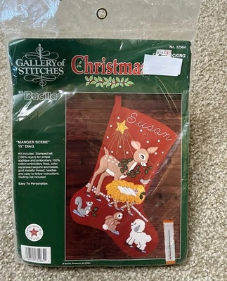 Kit Medias Navidad Fieltro Galería de Puntadas Bucilla Escena 32964 Foto 1 de 4