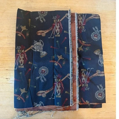 1 Yard Jacquard Golf Tapestry Upholstery Fabric 54" Wide Cotton Remnant  - Image 1 of 4