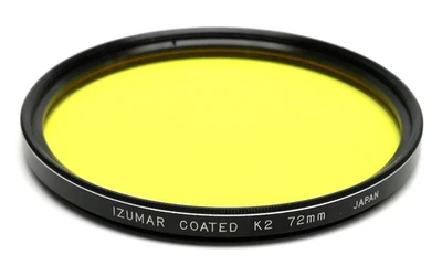 IZUMAR 72mm Y(K2) Yellow COATED  Filter Lens Black & White film photography - Image 1 of 4