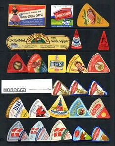 Auswahl aller verschiedenen Käse Etiketten Etikette Fromage Formaggio Kase #535 - Bild 1 von 1