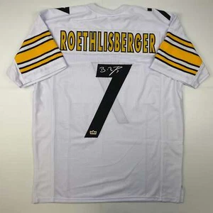 Facsimile Autographed Ben Roethlisberger Pittsburgh White Jersey Size Men's XL - Picture 1 of 4