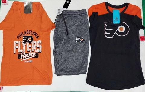 adidas Women's Philadelphia Flyers Pants Shirt Sample Lot Small Cover