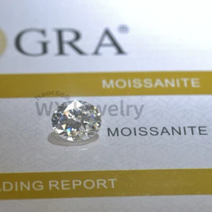 Oval Cut White Loose Moissanite D Color VVS1 GRA Certificate Real jewelry Gem - Picture 1 of 9