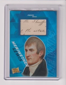 2021 PIECES OF THE PAST HAND WRITTEN RELIC MERIWETHER LEWIS - Picture 1 of 1