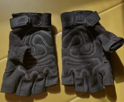 Guantes de levantamiento de pesas negros guantes de ciclismo sin dedos talla M unisex Foto 1 de 4