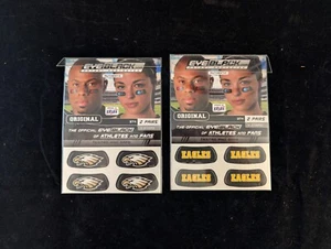 Philadelphia Eagles NFL Eye Strisce Nere - 4 Paia Decorazioni Viso - Foto 1 di 2