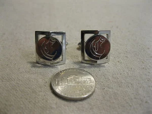 3D Center Dot Celtic Letter Frame Roof Shape Cufflinks Swank           DH3 - Picture 1 of 4