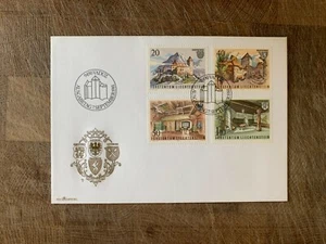 LIECHTENSTEIN 1981 FDC GUTENBERG CASTLE GREAT HALL - Picture 1 of 1